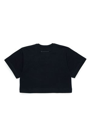 black cotton tshirt MAISON MARGIELA KIDS | M60672MM04IM6900